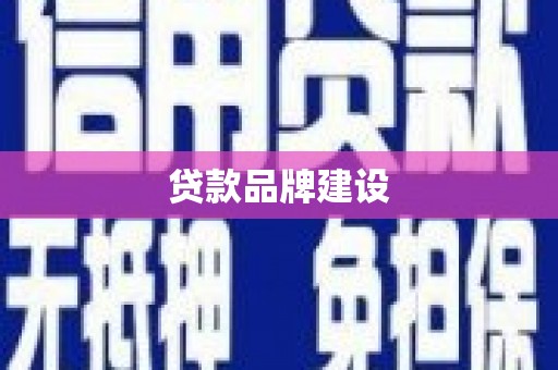 临夏贷款品牌建设