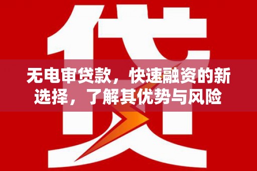 临夏无电审贷款，快速融资的新选择，了解其优势与风险