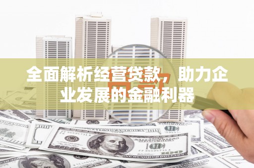 临夏全面解析经营贷款，助力企业发展的金融利器