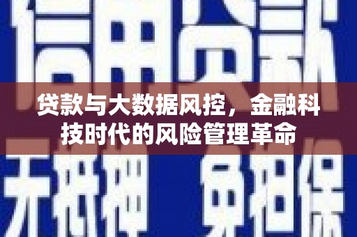 临夏贷款与大数据风控，金融科技时代的风险管理革命
