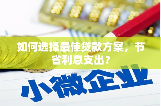 临夏如何选择最佳贷款方案，节省利息支出？
