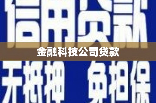 临夏金融科技公司贷款