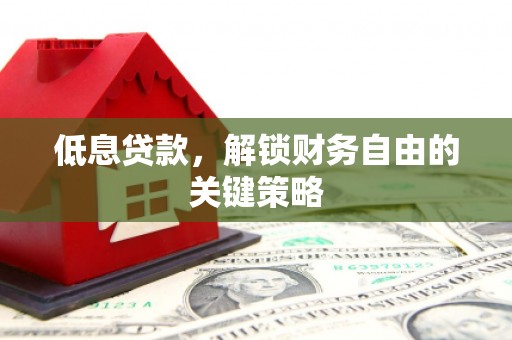 临夏低息贷款，解锁财务自由的关键策略