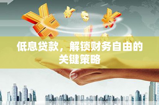 临夏低息贷款，解锁财务自由的关键策略