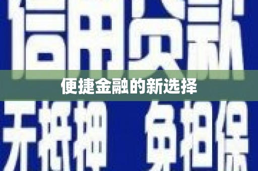 临夏便捷金融的新选择