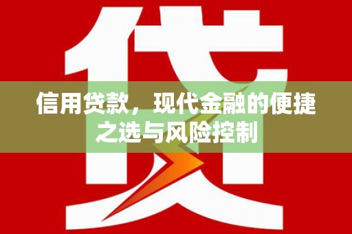 临夏信用贷款，现代金融的便捷之选与风险控制