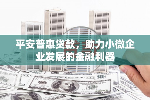 临夏平安普惠贷款，助力小微企业发展的金融利器