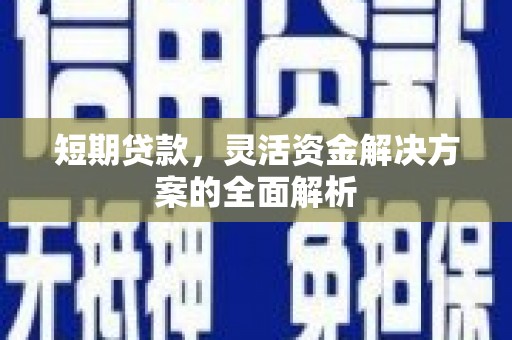 临夏短期贷款，灵活资金解决方案的全面解析