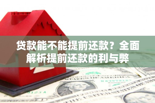 临夏贷款能不能提前还款？全面解析提前还款的利与弊