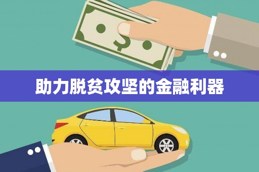 临夏助力脱贫攻坚的金融利器