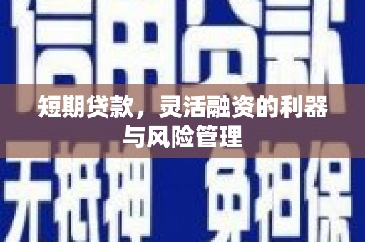 临夏短期贷款，灵活融资的利器与风险管理